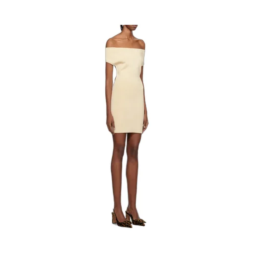 Jacquemus La Robe Cubista Off-Shoulder Dress