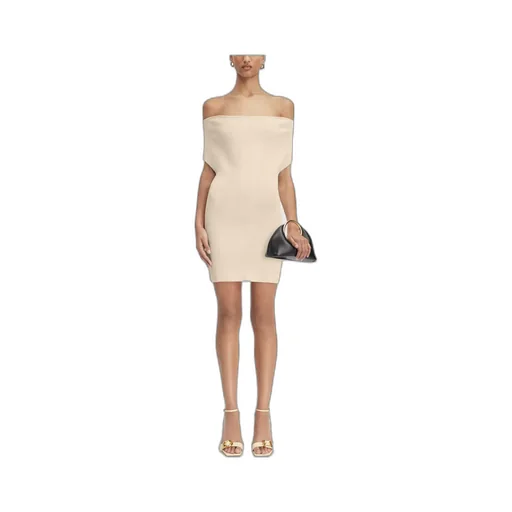 Jacquemus La Robe Cubista Off-Shoulder Dress
