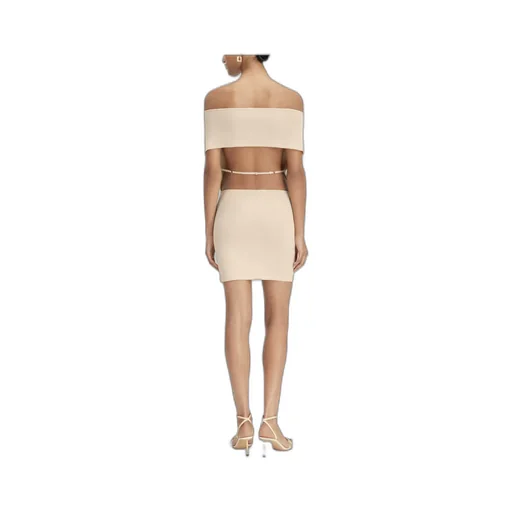 Jacquemus La Robe Cubista Off-Shoulder Dress