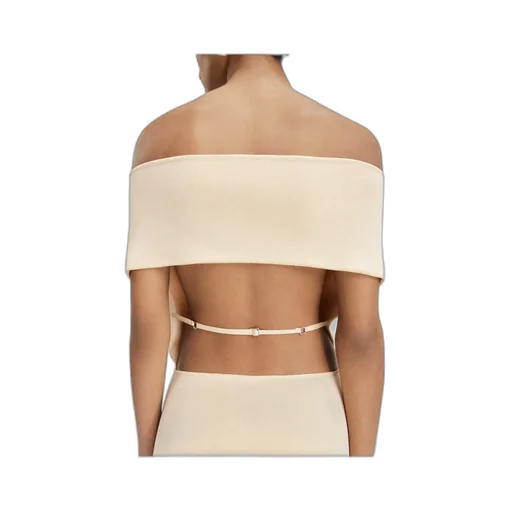Jacquemus La Robe Cubista Off-Shoulder Dress