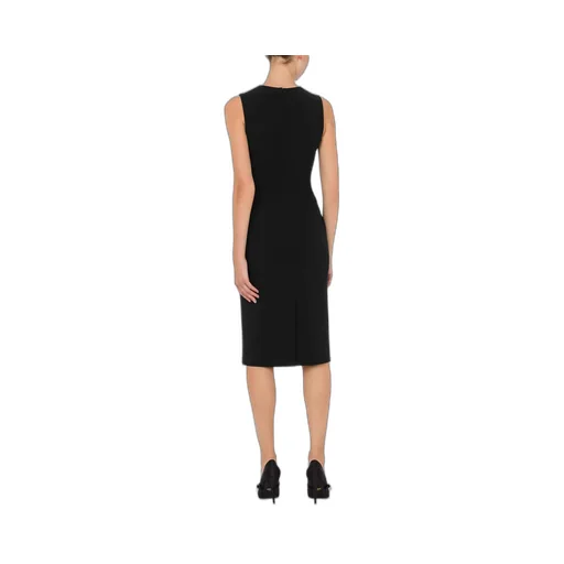Moschino Heart-Detailed Sleeveless Midi Dress