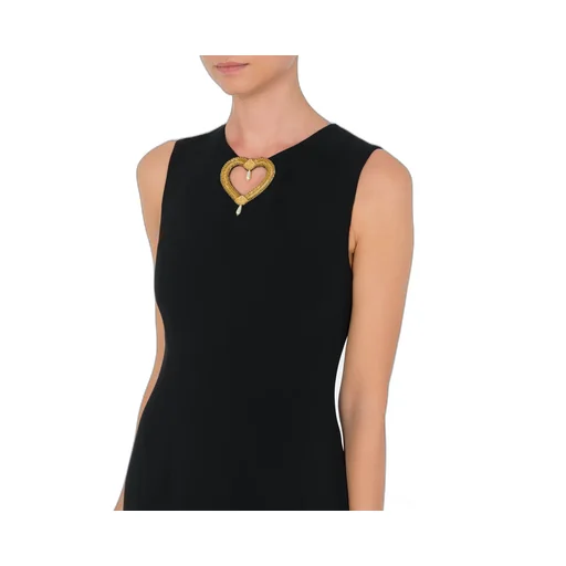 Moschino Heart-Detailed Sleeveless Midi Dress