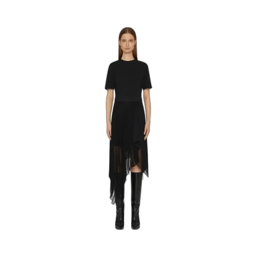 Givenchy Asymmetrical Short-Sleeved Dress