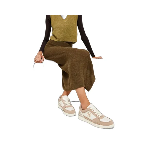 Tory Burch Clover Court Panelled Round Toe Sneakers