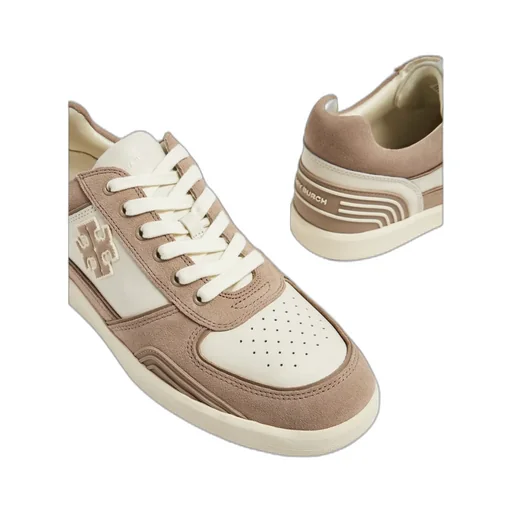 Tory Burch Clover Court Panelled Round Toe Sneakers