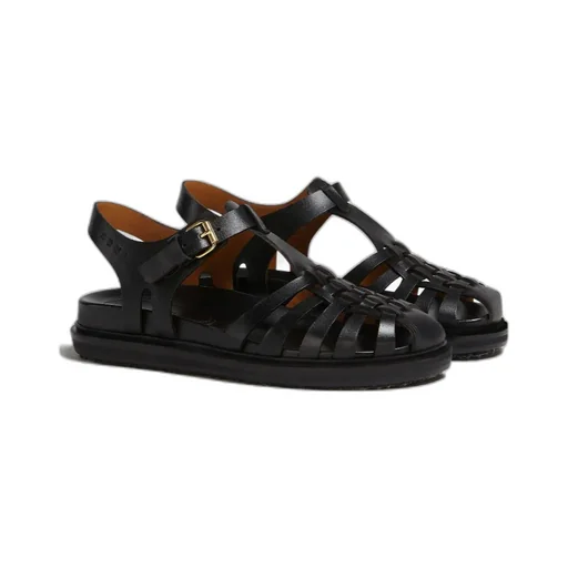 Marni Fisherman Ankle-Buckle Sandals
