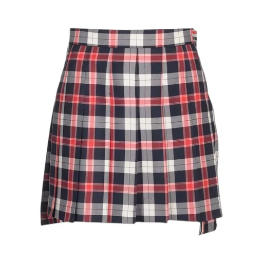 Thom Browne Checkered Pleated Mini Skirt
