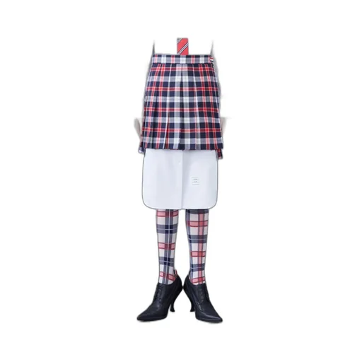 Thom Browne Checkered Pleated Mini Skirt