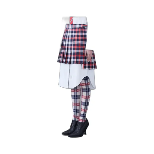Thom Browne Checkered Pleated Mini Skirt
