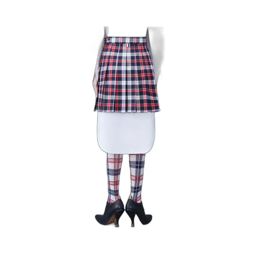 Thom Browne Checkered Pleated Mini Skirt