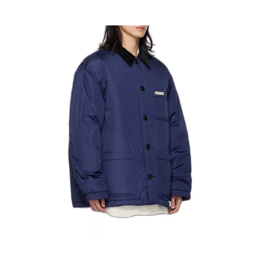 Marni Contrasting Collar Buttoned Overshirt Jacket