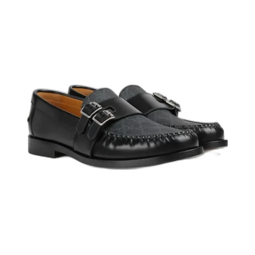 Gucci Gg Supreme Buckle Loafers