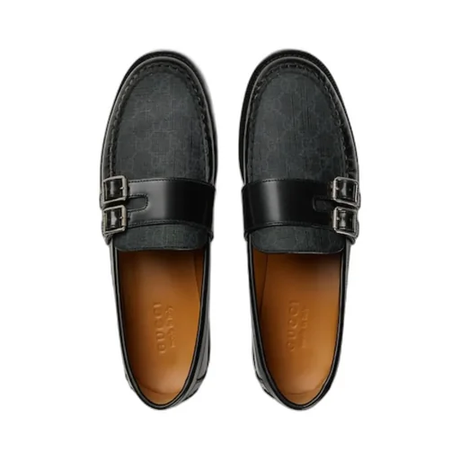 Gucci Gg Supreme Buckle Loafers