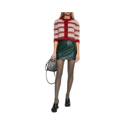 Marni Mini Leather Skirt