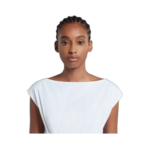 Marni Cap Sleeved Boat-Neck Midi Dress