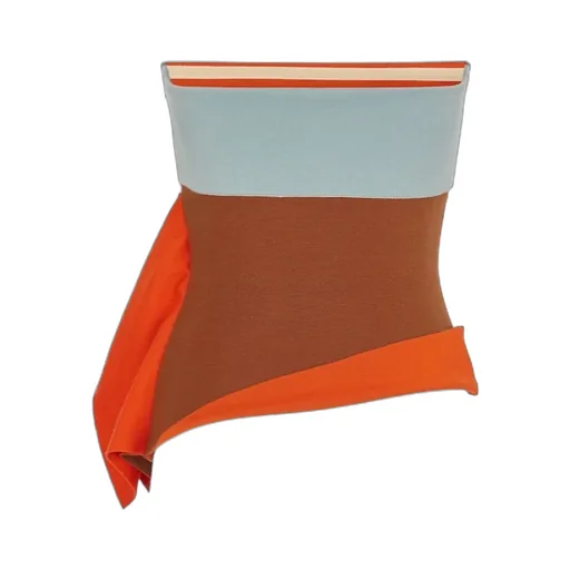 Fendi Asymmetric Draped Color-Block Bustier Top
