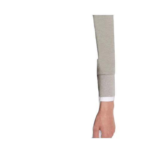 Thom Browne 4-Bar Crewneck Ribbed Sweatshirt