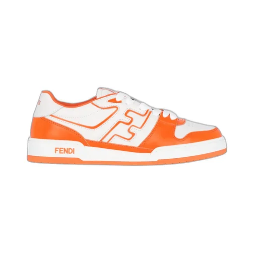 Fendi Round-Toe Low-Top Panelled Sneakers
