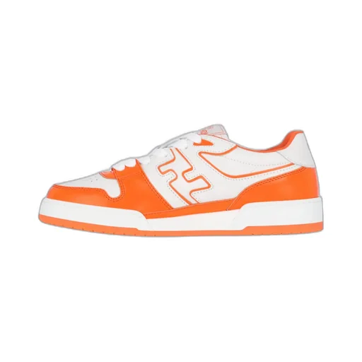Fendi Round-Toe Low-Top Panelled Sneakers