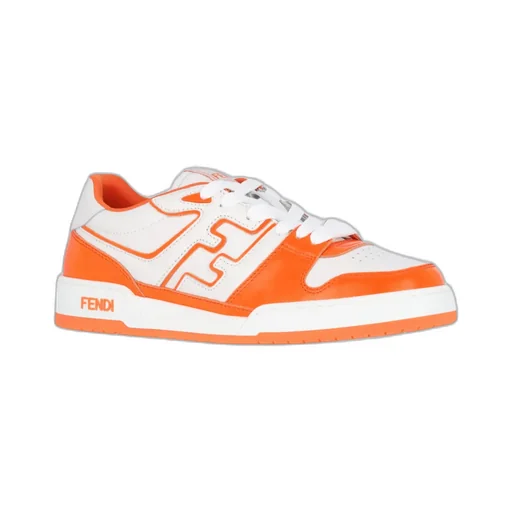 Fendi Round-Toe Low-Top Panelled Sneakers