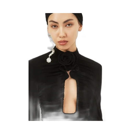 Magda Butrym Gathered High-Neck Bodysuit