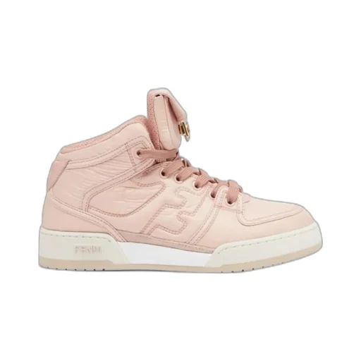 Fendi Logo Embossed High-Top Sneakers