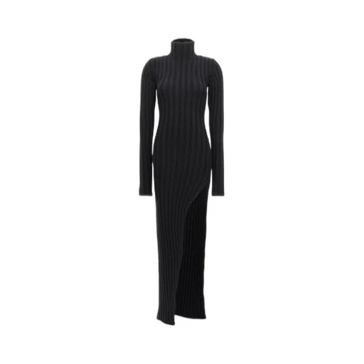 Ann Demeulemeester Cyntia High-Neck Knitted Dress