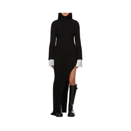 Ann Demeulemeester Cyntia High-Neck Knitted Dress