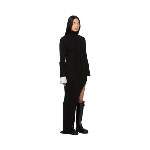 Ann Demeulemeester Cyntia High-Neck Knitted Dress