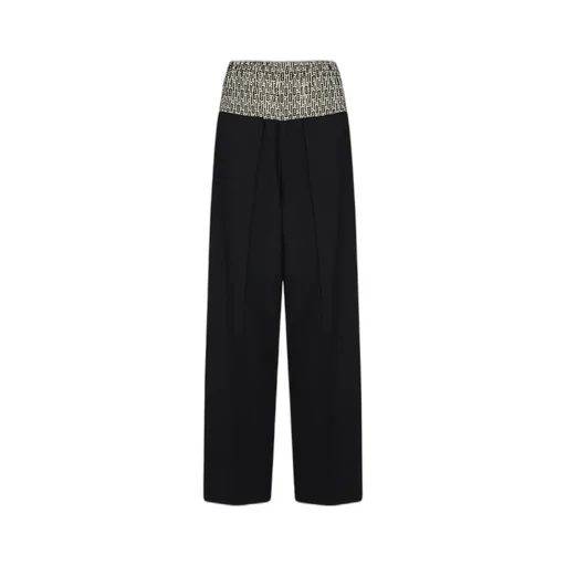 Fendi Ff Jacquard Straight-Leg Trousers