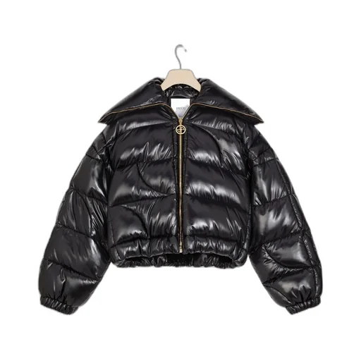 Patou Zip-Up Cropped Puffer Jacket