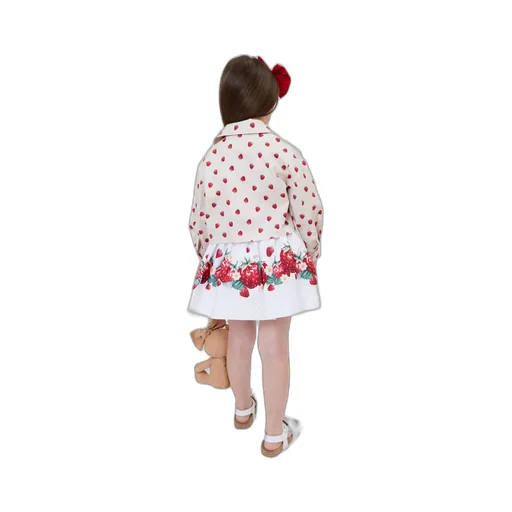 Monnalisa Logo-Waistband Fruit-Printed Skirt