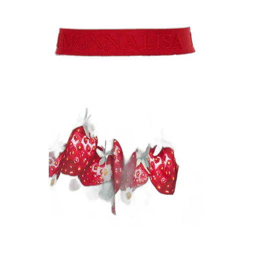 Monnalisa Logo-Waistband Fruit-Printed Skirt
