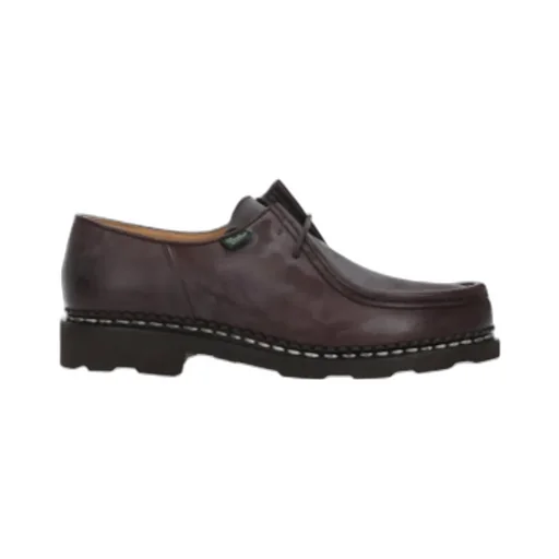 Round-Headed Lace-Up Loafers
