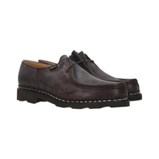 Round-Headed Lace-Up Loafers