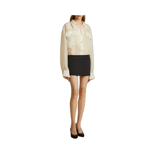 Khaite Jett Low-Rise Mini Skirt