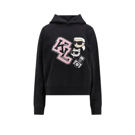 Karl Lagerfeld Ikonik Varsity Logo Embroidered Hoodie
