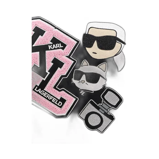 Karl Lagerfeld Ikonik Varsity Logo Embroidered Hoodie