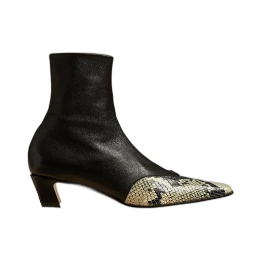 Khaite Square Toe Ankle Boots