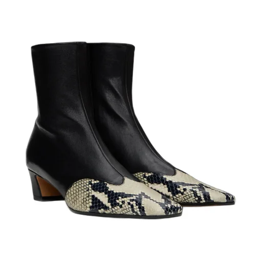 Khaite Square Toe Ankle Boots