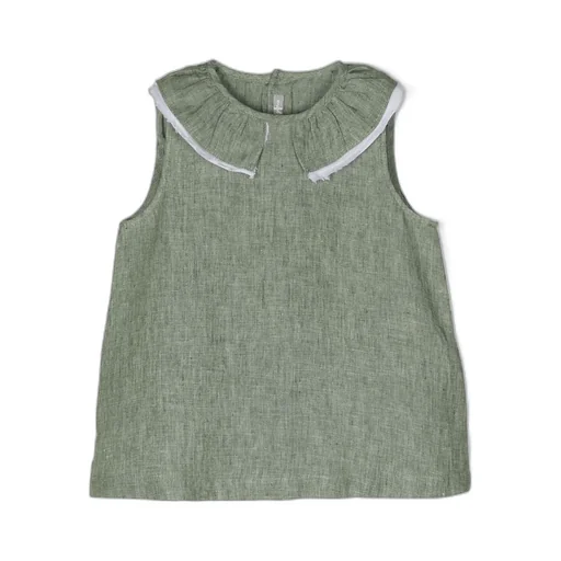 Il Gufo Crewneck Sleeveless Blouse