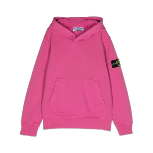 Stone Island Junior Compass-Patch Long-Sleeved Hoodie