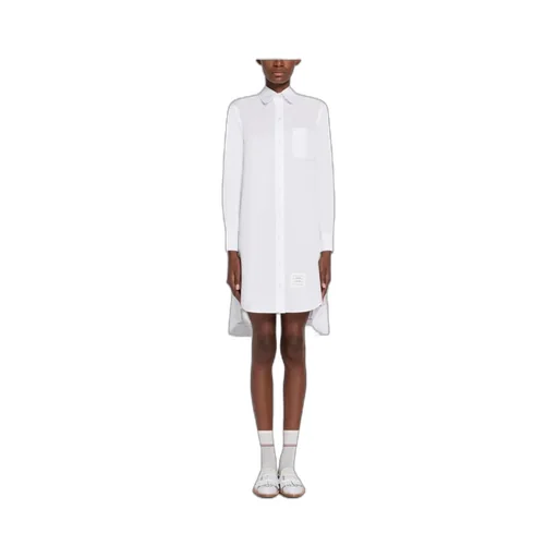 Thom Browne Collared Button-Up Shirt Dress