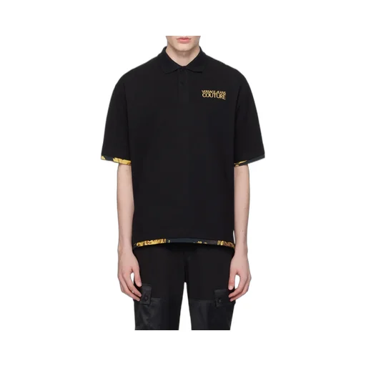 Versace Jeans Couture Logo-Embroidered Short-Sleeved Polo Shirt