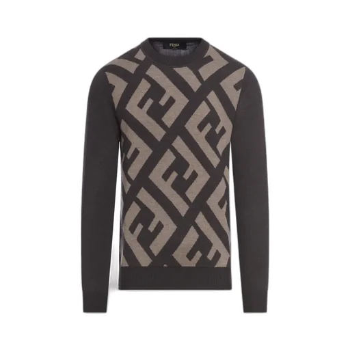Fendi Oversized Ff Intarsia Knitted Jumper