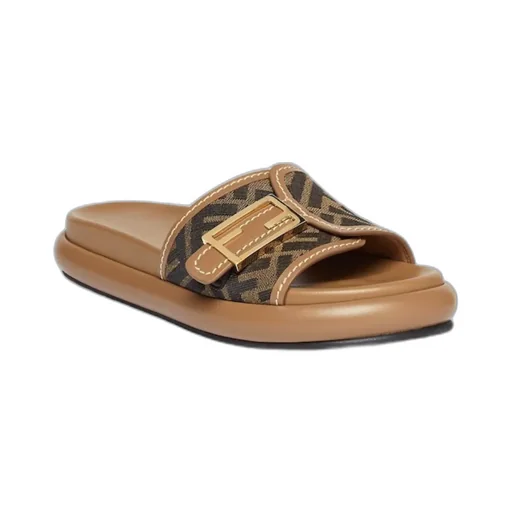 Fendi Wide-Band Flat Slides