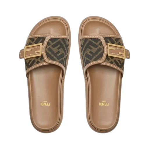 Fendi Wide-Band Flat Slides