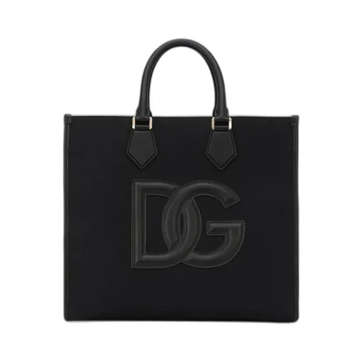 Dolce & Gabbana Logo Patch Strapped Tote Bag