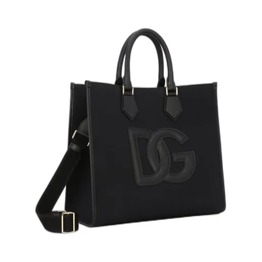 Dolce & Gabbana Logo Patch Strapped Tote Bag
