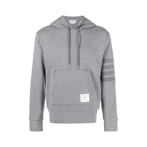 Thom Browne Stripe Detailed Knitted Drawstring Hoodie
